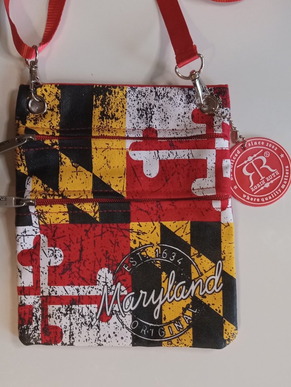 Maryland State Flag Monogrammed Crossbody